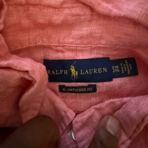 Ralph Lauren Coral Untucked Fit Shirt